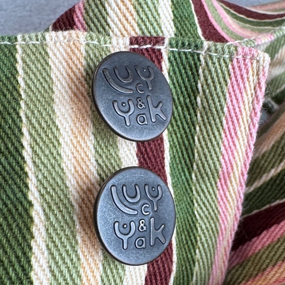 NWOT Lucy & Yak Addison Jeans Organic Twill Elm Stripe Size W36 - Picture 6 of 15